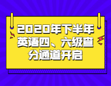 2020年下半年全國(guó)大學(xué)英語四、六級(jí)查分通道已開啟！四、六級(jí)成績(jī)公布！